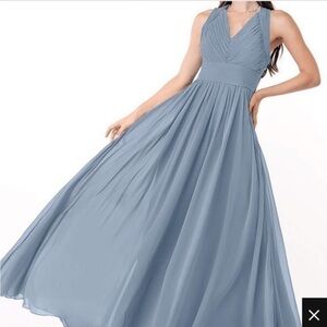 Azazie dusty blue dress